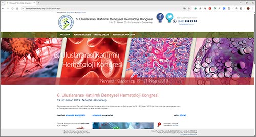 6. Uluslararası Katılımlı Deneysel Hematoloji Kongresi - 2019