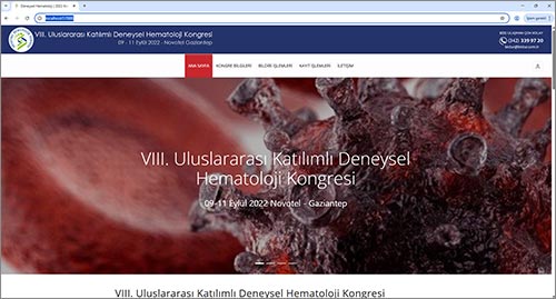 8. Uluslararası Katılımlı Deneysel Hematoloji Kongresi - 2022