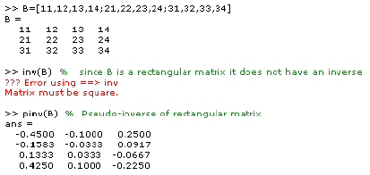 gnu octave matrix operations
